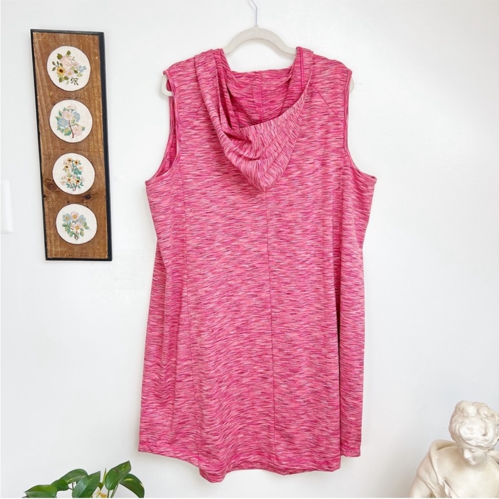 Lane Bryant Pink Space-Dye V-Neck Sleeveless Tunic Dress - Picture 7 of 11